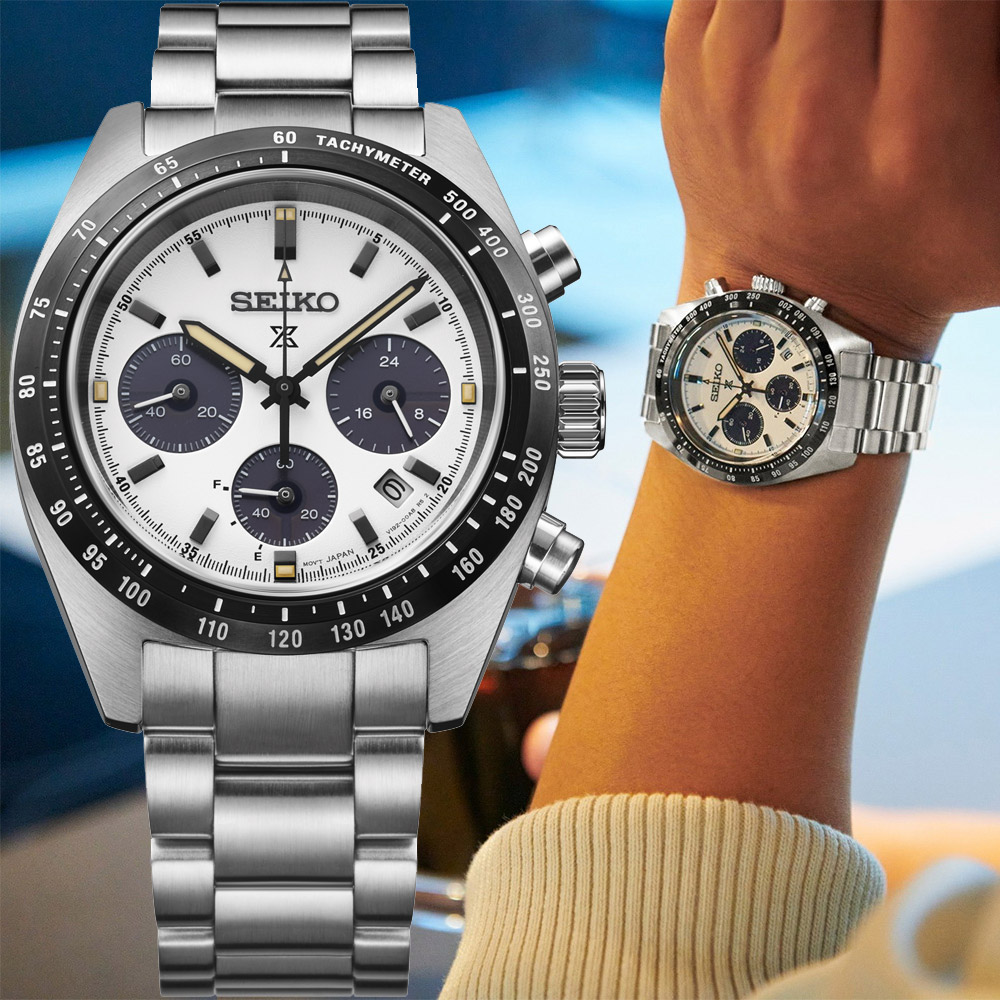 SEIKO 精工 人氣熊貓錶 Prospex 太陽能三眼計時手錶 百貨周年慶-39mm(SSC961P1/V192-00A0S)