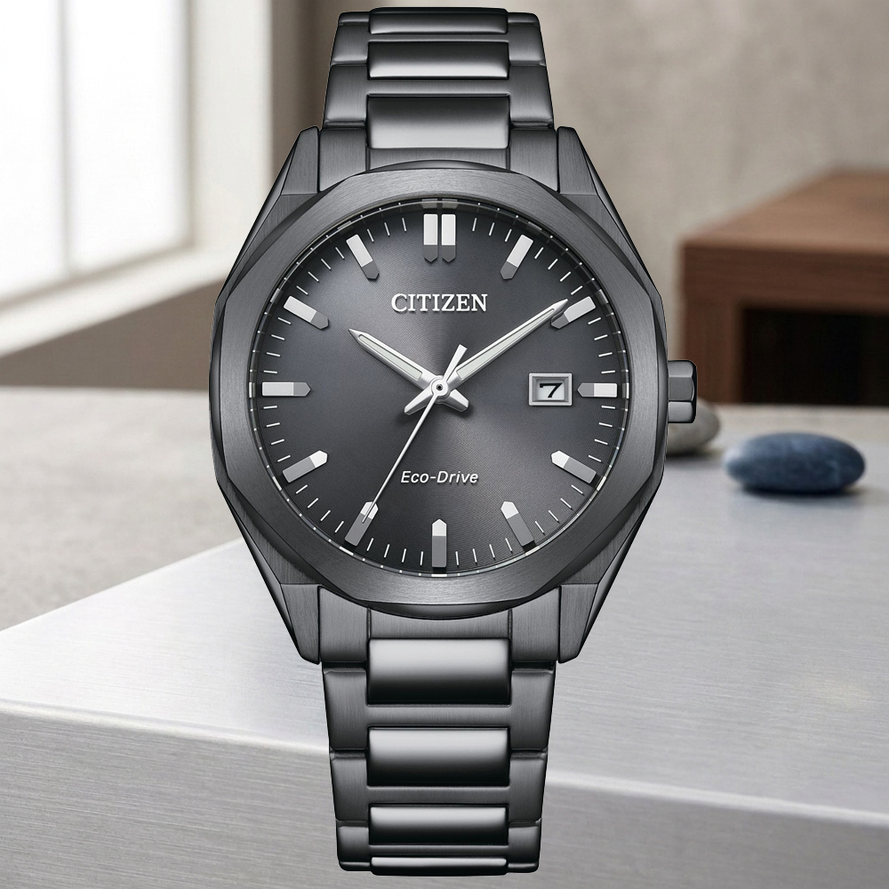 CITIZEN 星辰 GENTS 光動能 簡約時尚腕錶 錶 週年慶 雙11 BM7625-80H
