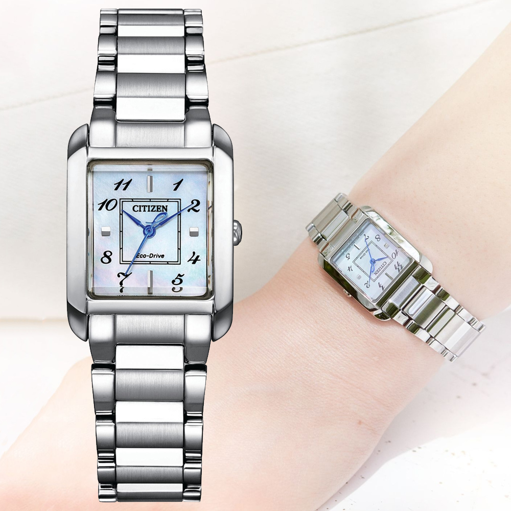 CITIZEN 星辰 L系列 光動能 白蝶貝 簡約時尚腕錶 錶 週年慶 雙11 EW5600-87D