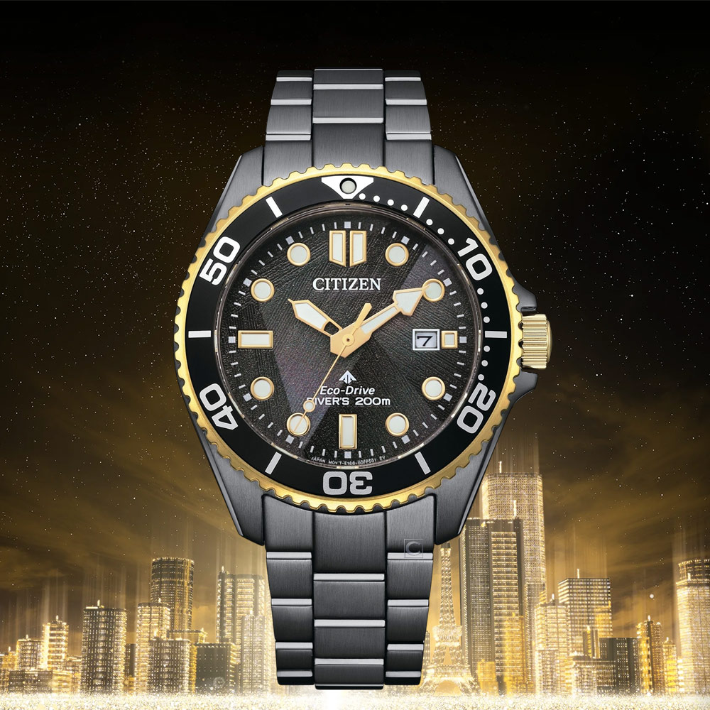 CITIZEN 星辰 Promaster 光動能50週年紀念系列限量版 男錶 手錶-40.6mm黑 BN0264-53E