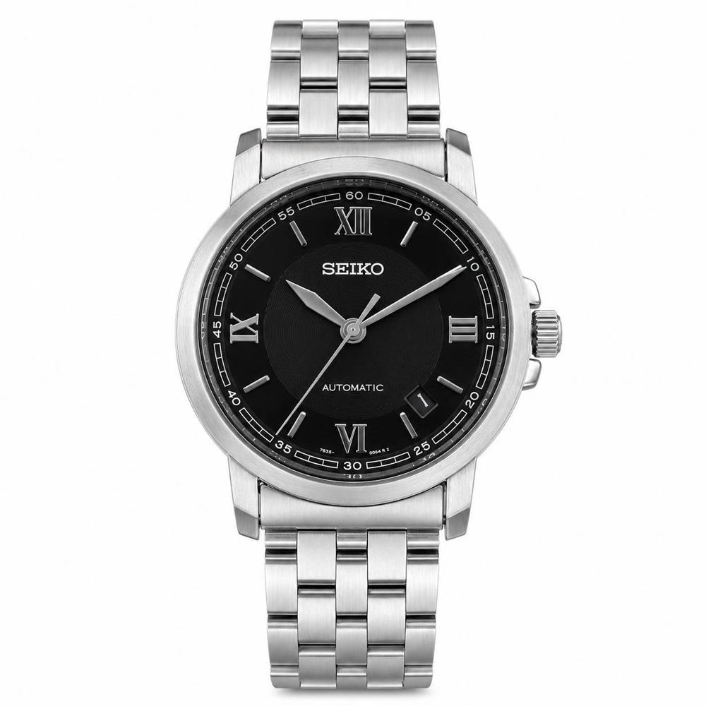 SEIKO 精工 非凡卓越機械腕錶-銀X黑-SNM003K1