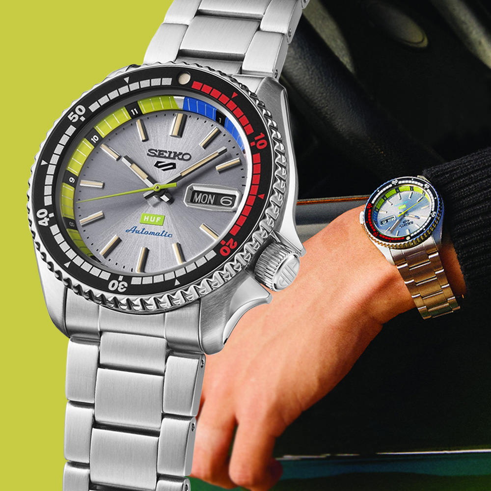 SEIKO 精工 5 Sports HUF 潮牌聯名限量款 機械錶_SK028 SRPL33K1/4R36-16J0N 送禮 禮物 推薦