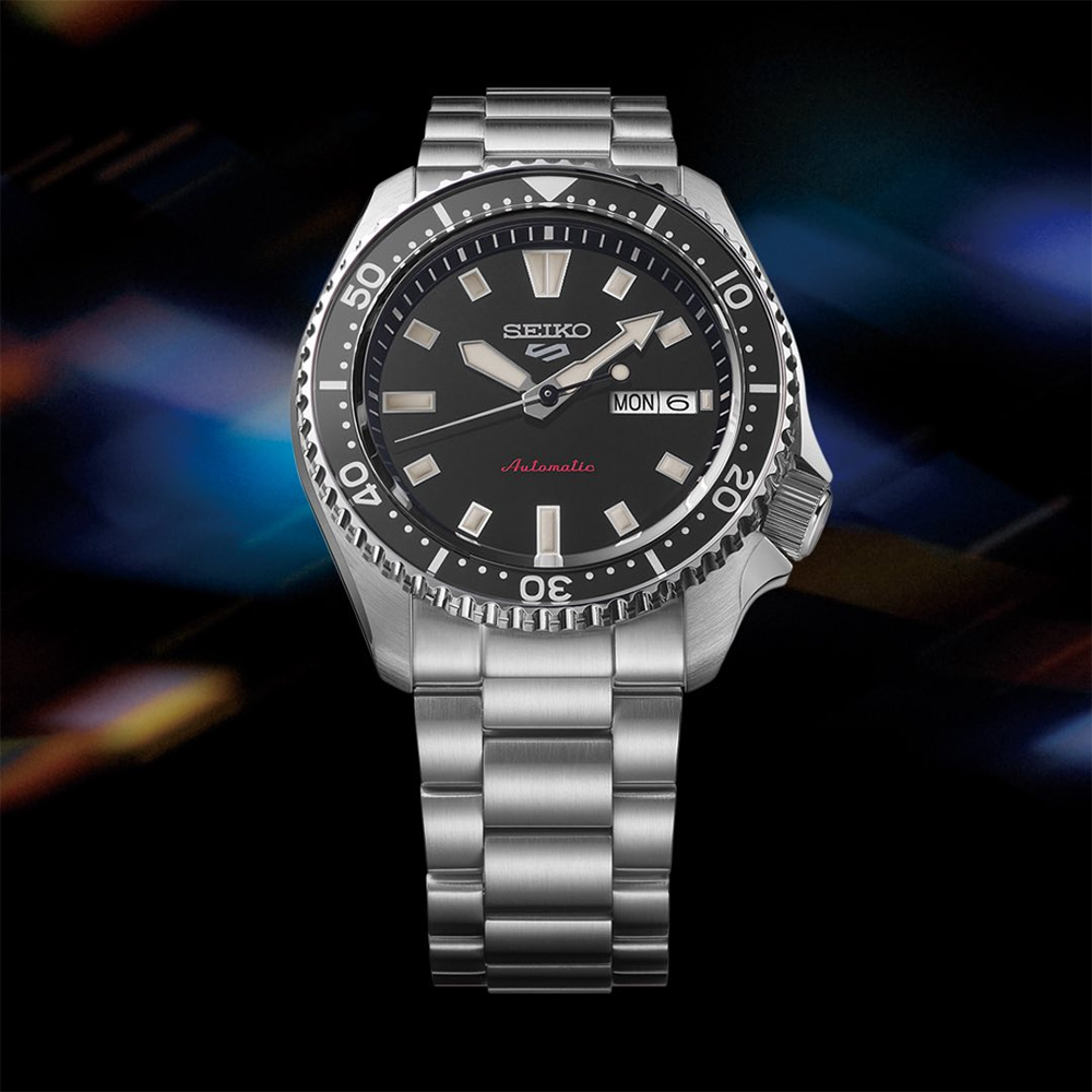 SEIKO 精工 5 Sports SKX 經典復刻機械錶 周年慶獻禮-銀X黑/42.5mm(SRPL85K1/4R36-17K0D)