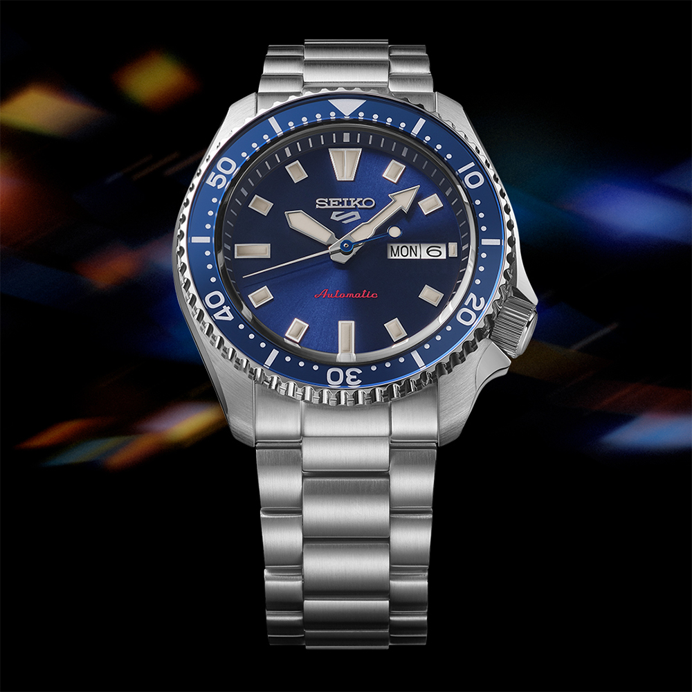 SEIKO 精工 5 Sports SKX 廣告款經典復刻機械錶/藍/42.5mm (4R36-17K0B/SRPL83K1)SK003