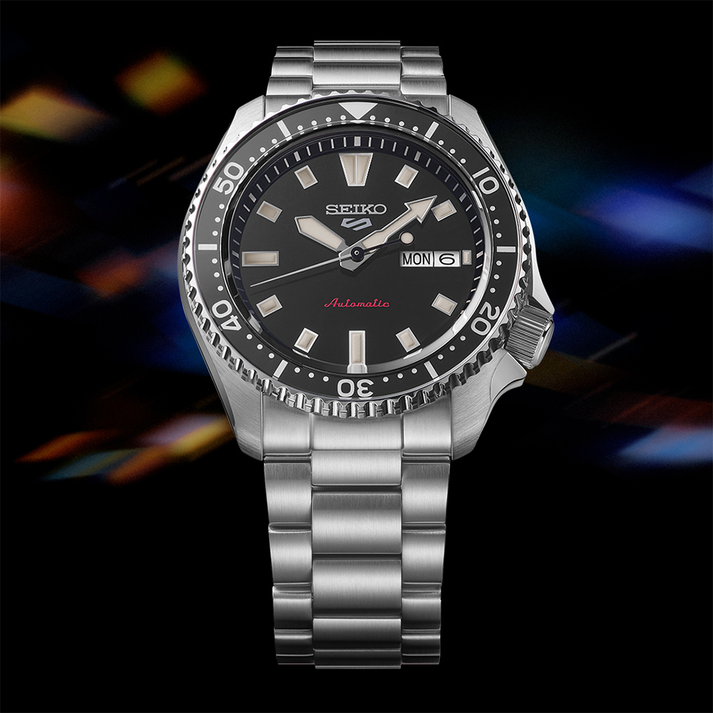 SEIKO 精工 5 Sports SKX 經典復刻機械錶/黑/42.5mm (4R36-17K0D/SRPL85K1)SK003