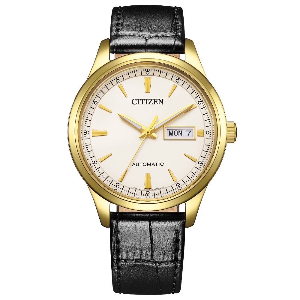 CITIZEN 星辰 Mechanical 限量 自動上鍊皮帶機械錶 男錶 手錶 NY4059-09A