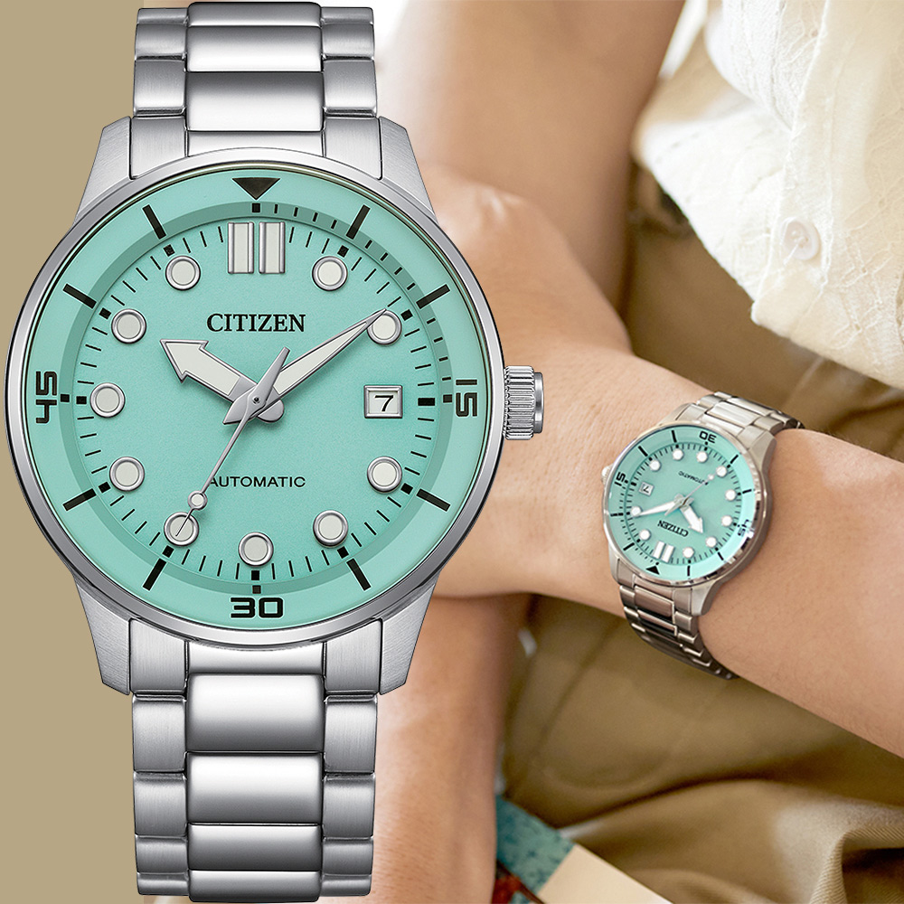 CITIZEN 星辰 Blue Glow Night 藍月 聖誕節推薦 限量 運動風夜光機械錶 雙11盛典-40mm NJ0191-83M