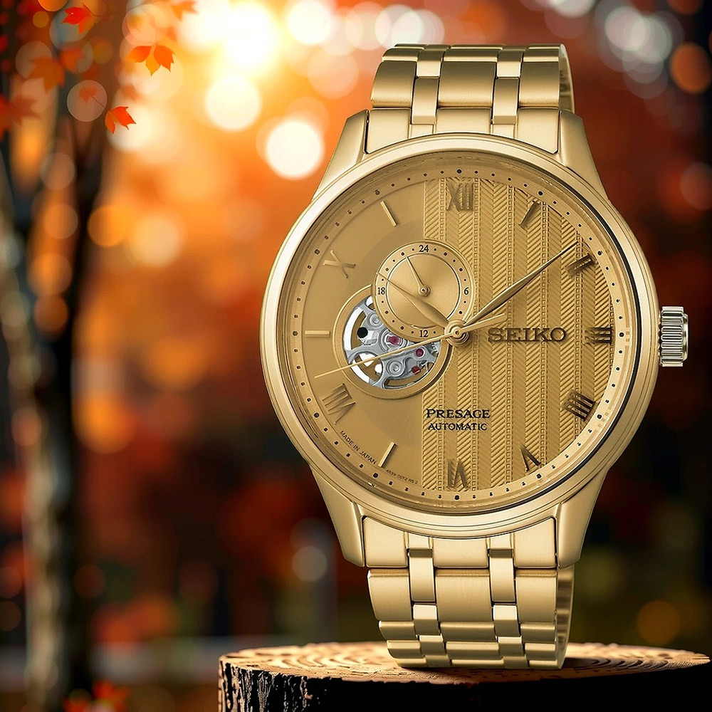 SEIKO 精工 Presage 日式庭園 古都京都 小鏤空機械錶 雙11禮遇-41.8mm(SSA468J1/4R39-00W0Y)
