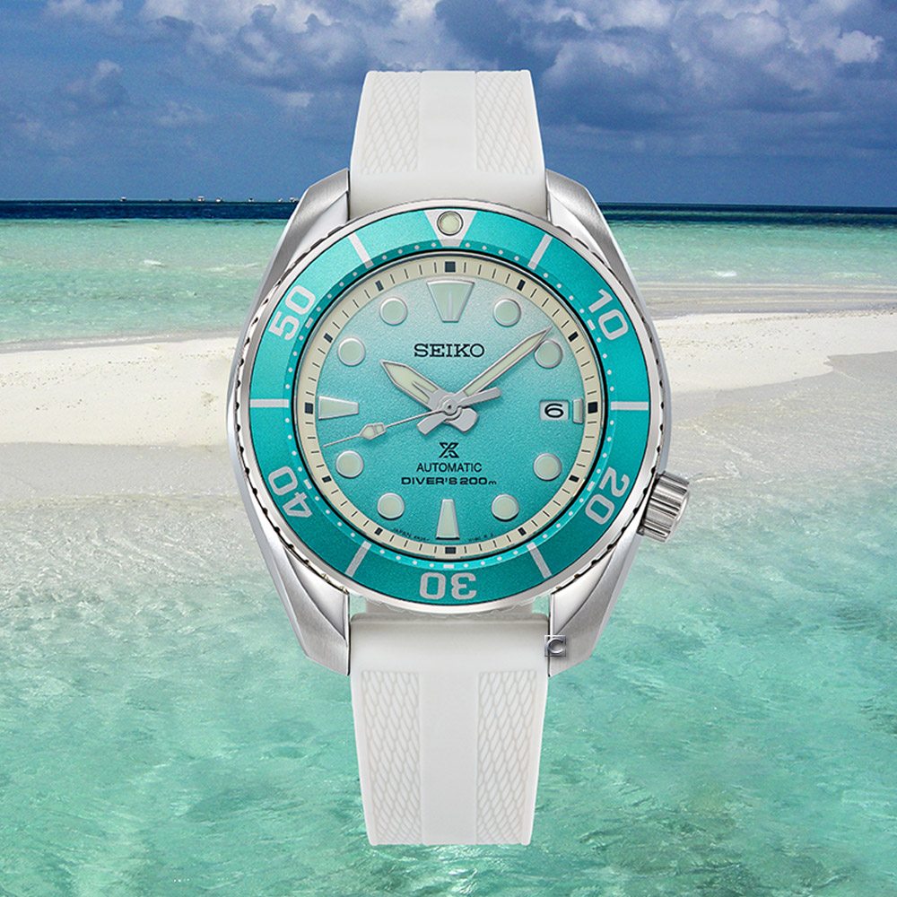 SEIKO 精工 Prospex 亞洲限定款馬爾地夫沙洲潛水機械錶-45mm 6R35-03M0G.SPB539J1_SK043