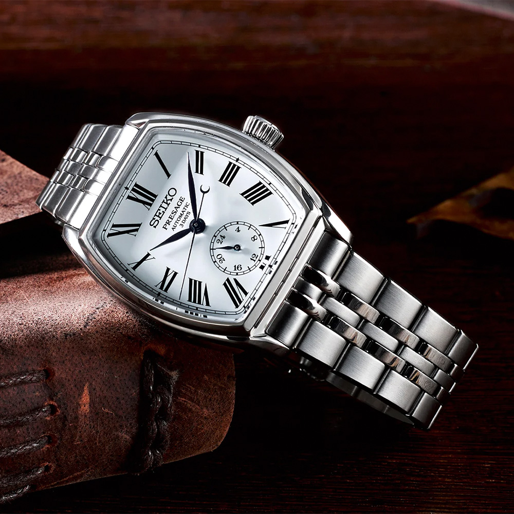 SEIKO 精工 Presage Craftsmanship 職人系列 三日鍊 酒桶型琺瑯機械錶 雙11盛典(SPB537J1/6R5H-00F0S)
