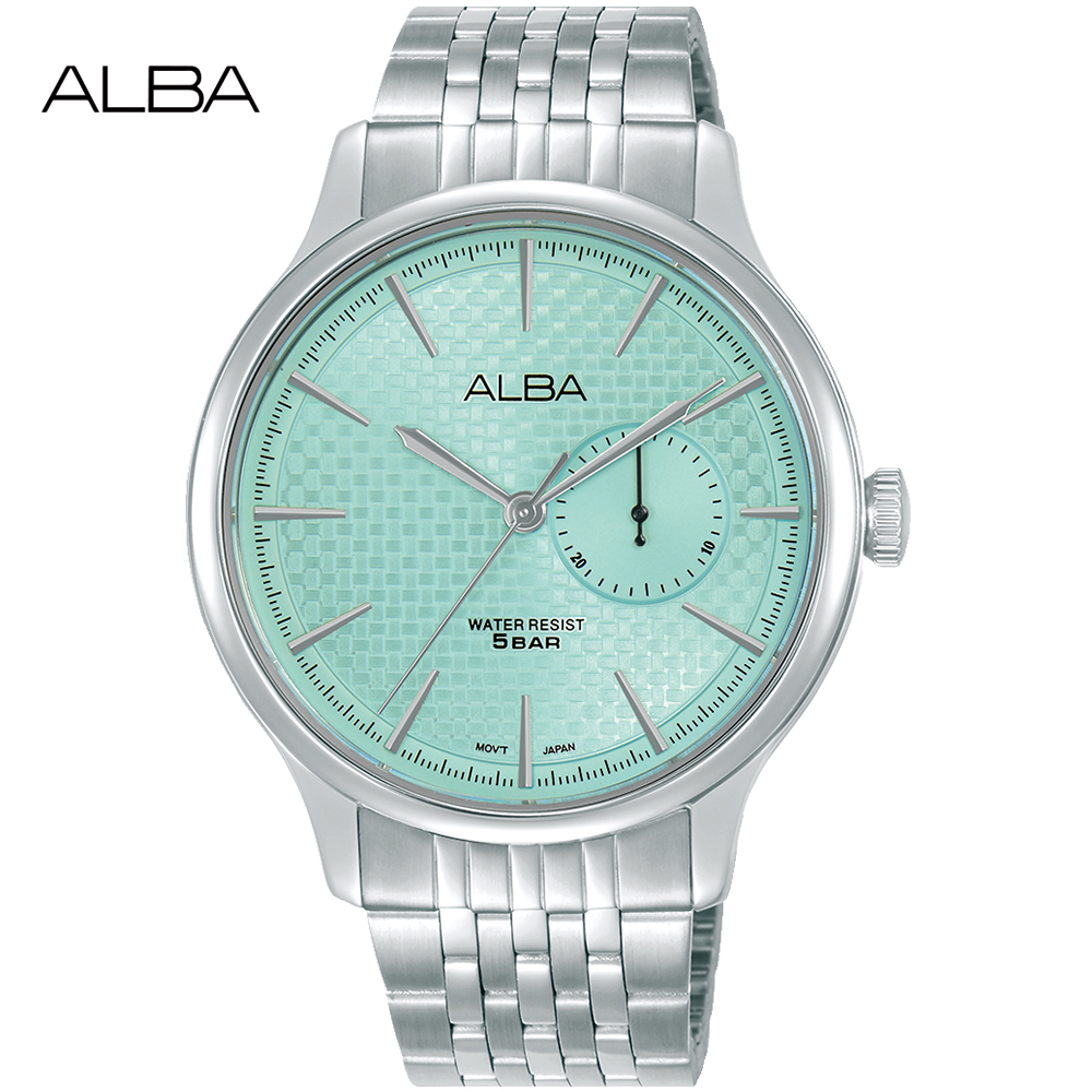ALBA 雅柏 日系簡約時尚腕錶/藍/41mm (VH65-X001G/A5B007X1)