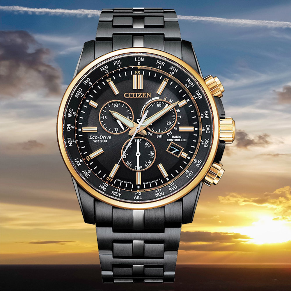 CITIZEN 星辰 亞洲限定光動能電波計時手錶 雙11禮遇 CB5888-87E