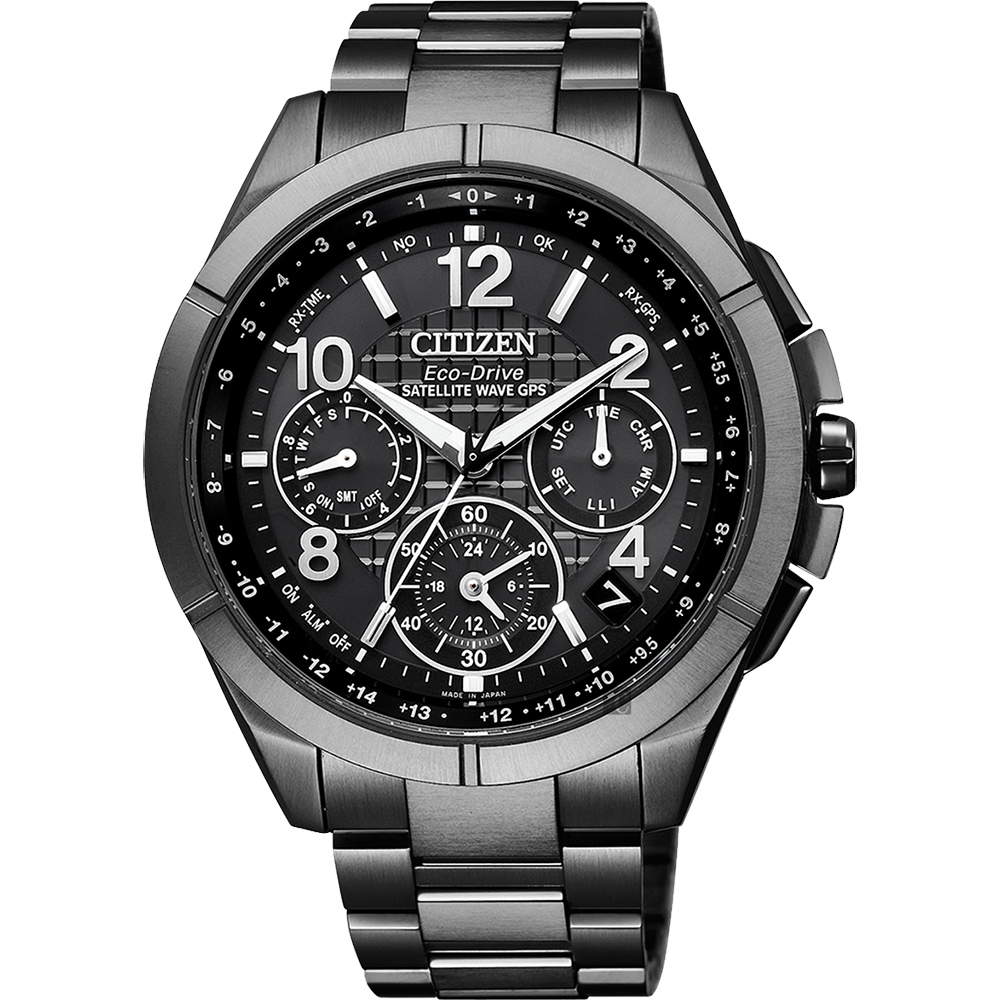 CITIZEN 星辰 光動能鈦GPS衛星對時手錶 周年慶獻禮-黑/43mm CC9075-52F