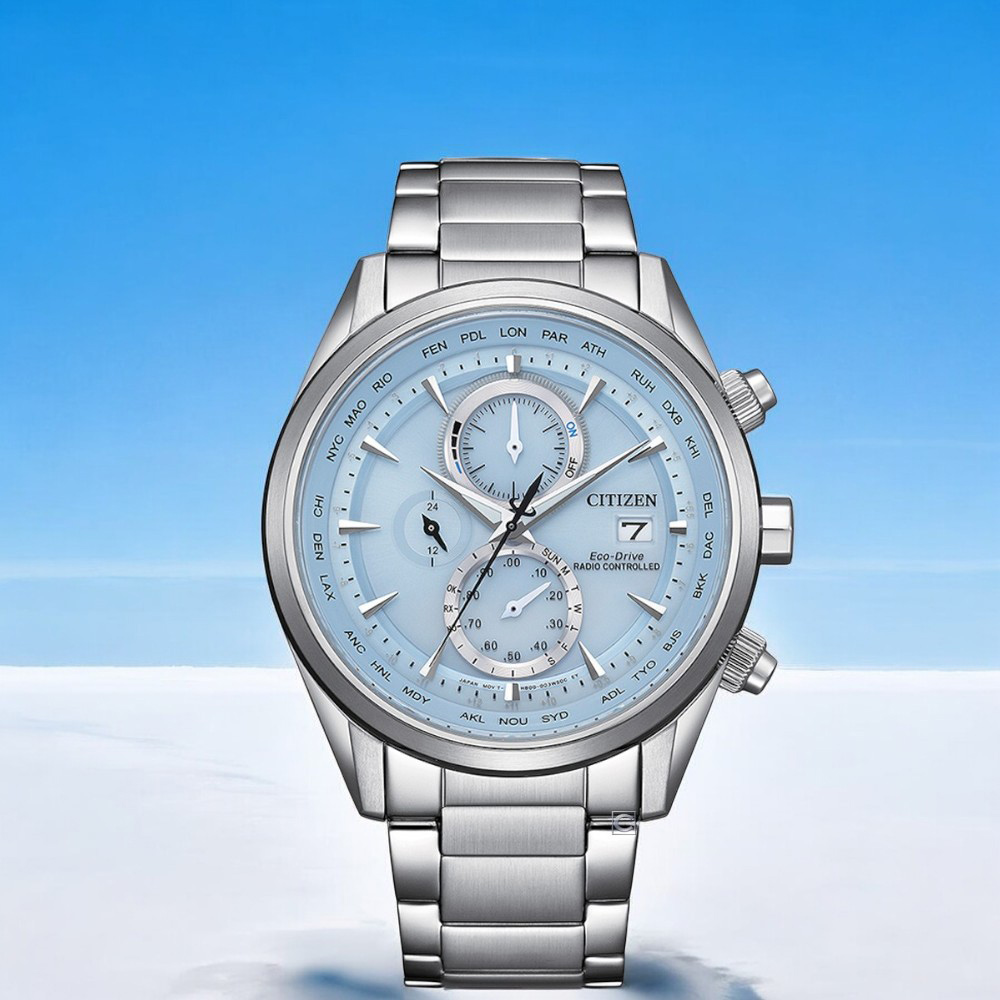 CITIZEN 星辰 空中之鷹 Eco-Drive光動能時計腕錶 男錶 手錶/43mm AT8260-69M