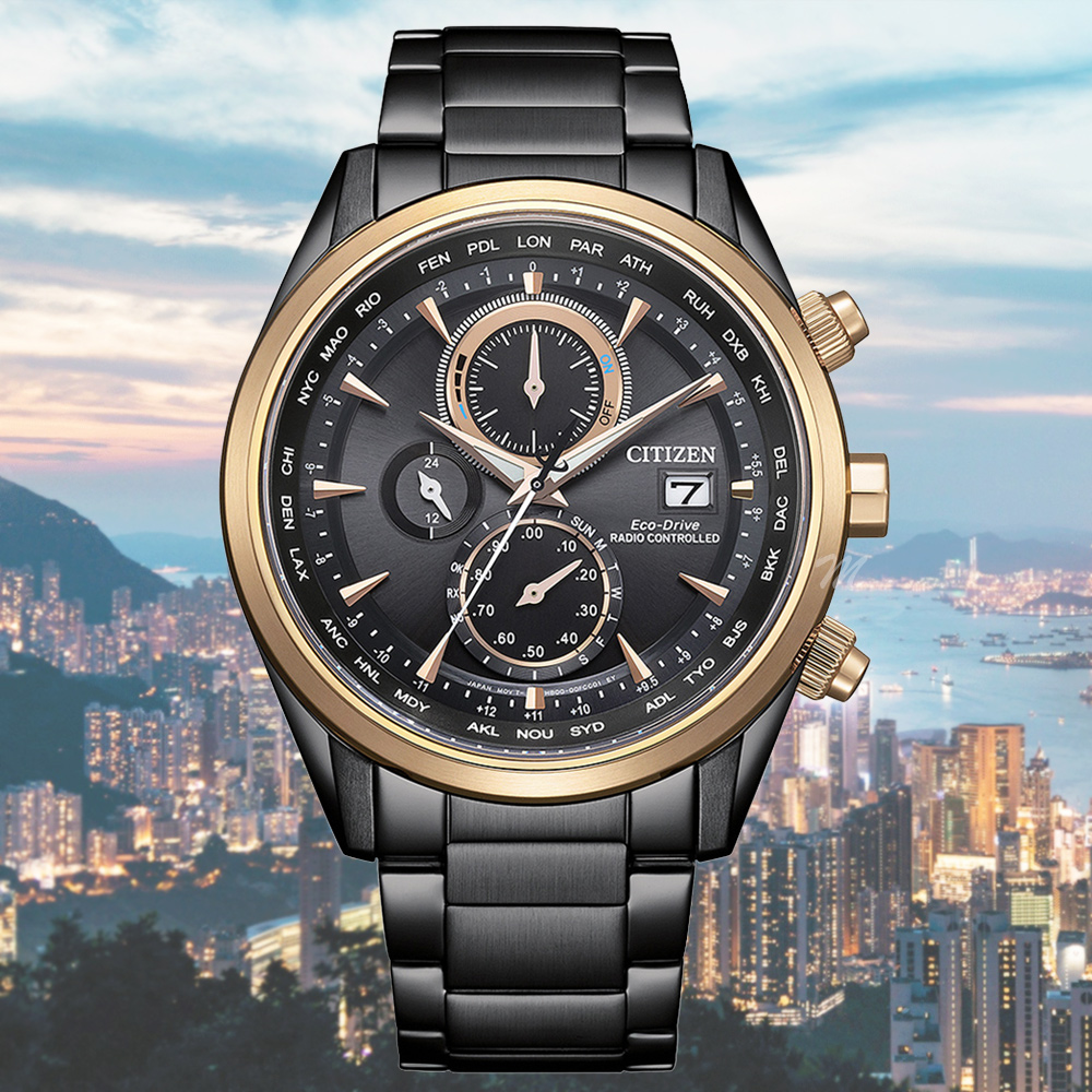 CITIZEN 星辰 GENTS 廣告款 光動能 電波對時 計時錶 男錶 送禮 禮物 推薦 AT8268-83E