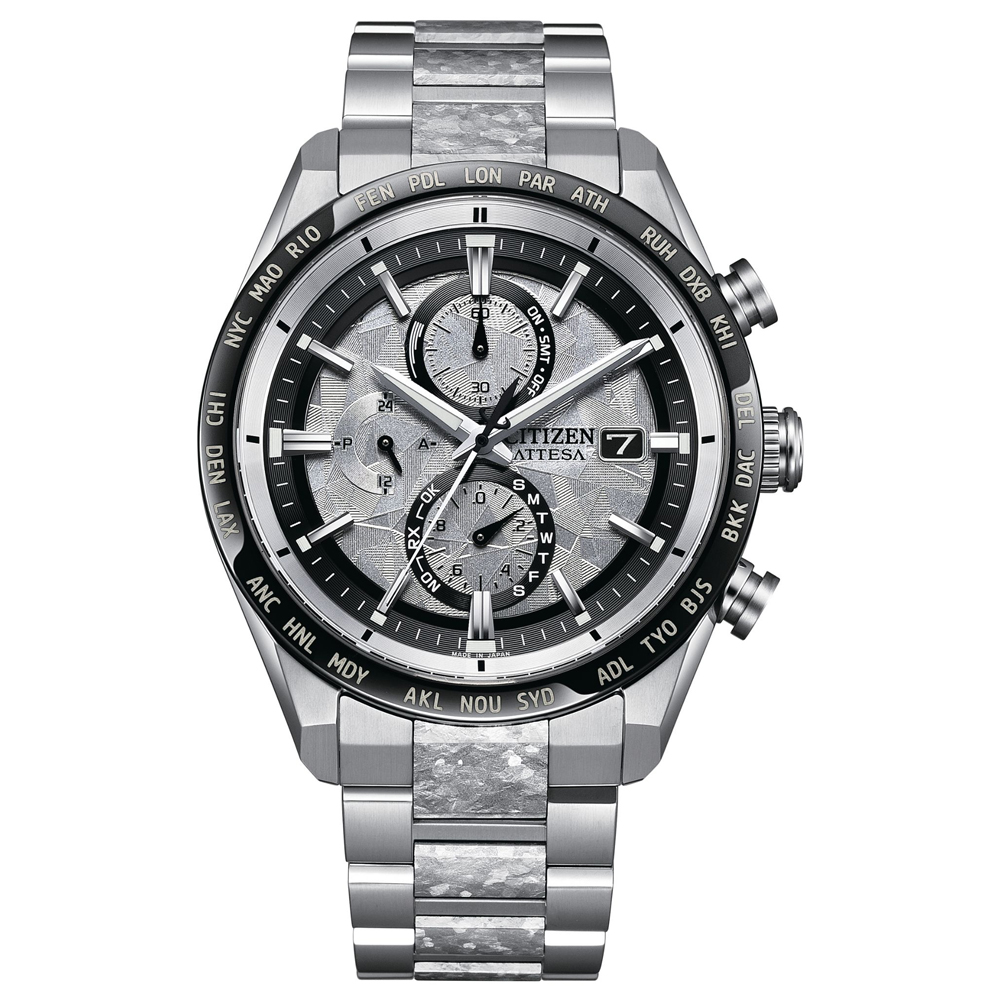 CITIZEN 星辰 ATTESA 隱耀鈦晶電波計時光動能鈦金屬男錶/42mm(AT8284-61A)