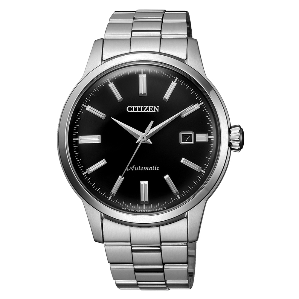 CITIZEN 星辰 Mechanical摩登復古魅力機械腕錶-銀X黑