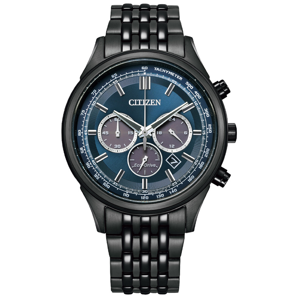 CITIZEN 星辰 光動能 幻影騎士競速計時男錶-藍/41.7mm(CA4418-82L)