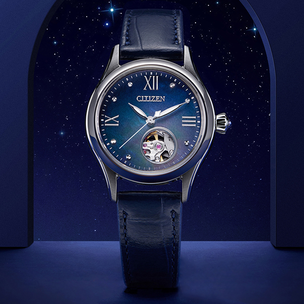 CITIZEN 星辰 LADYS 優雅鏤空 機械腕錶 錶 週年慶 雙11 PR1041-18N