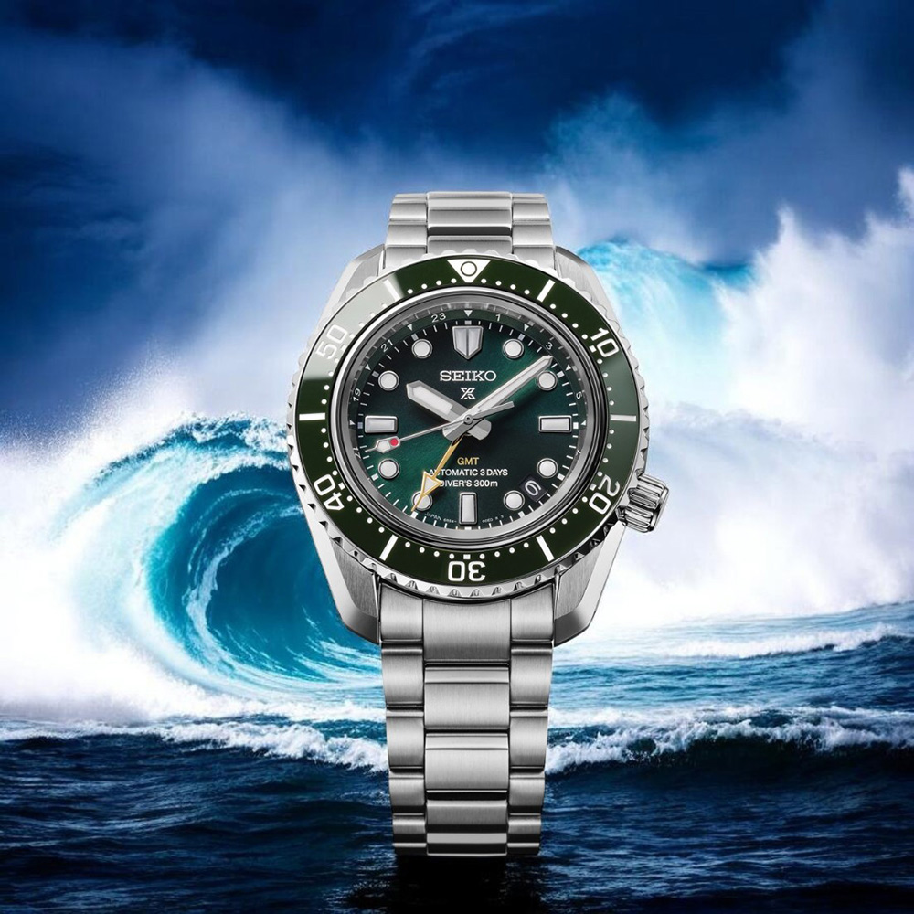 SEIKO 精工 Prospex 1968 Heritage GMT 300米潛水陶瓷機械錶-42mm綠_6R54-00P0G/HBC001J1_SK043