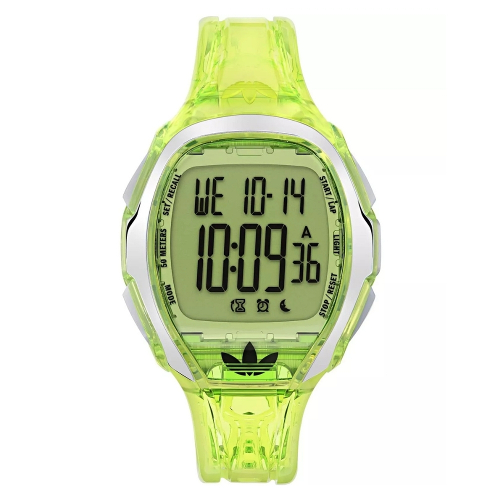 adidas 愛迪達 ATHLETICS ONE 運動潮流 酷炫半透電子錶款_AOFH25005_透綠_45mm