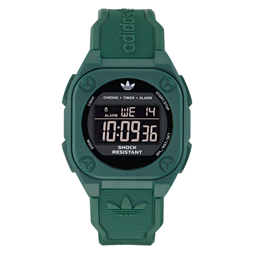 adidas 愛迪達 CITY TECH FOUR 城市科技電子錶款_AOST25032_綠_42mm