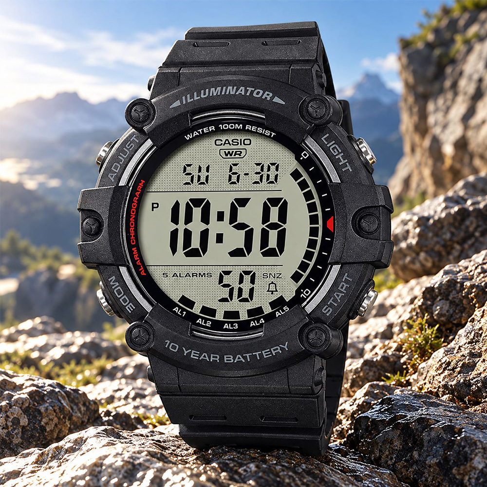 CASIO 卡西歐 AE-1500WH-1A 運動 休閒 當兵 大錶面電子錶 (錶徑5.1公分)