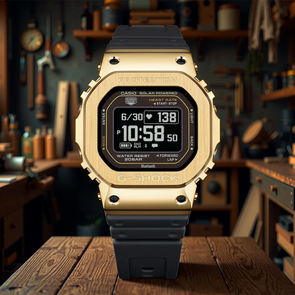 CASIO 卡西歐 G-SHOCK 心率感測器計步多功能太陽能藍牙電子錶 手錶 GM-H5600-9