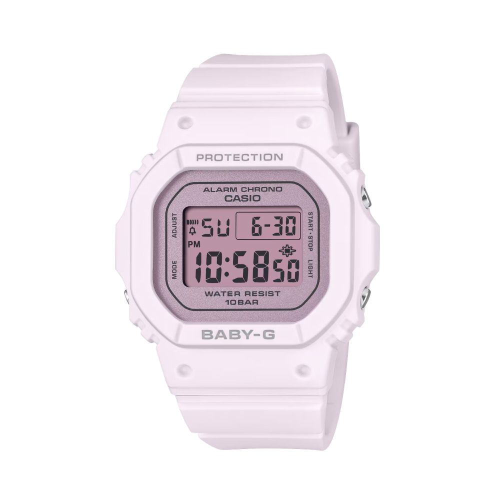 CASIO 卡西歐 BABY-G 芭蕾風 優雅光澤 奢華質感 電子錶款 粉 BGD-565SC-4B_37.9mm