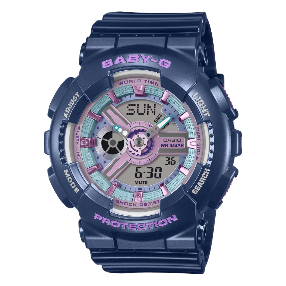 CASIO 卡西歐 BABY-G Y3K 閃耀奪目 細膩優雅 雙顯錶款 BA-110MC-2A_43.4mm