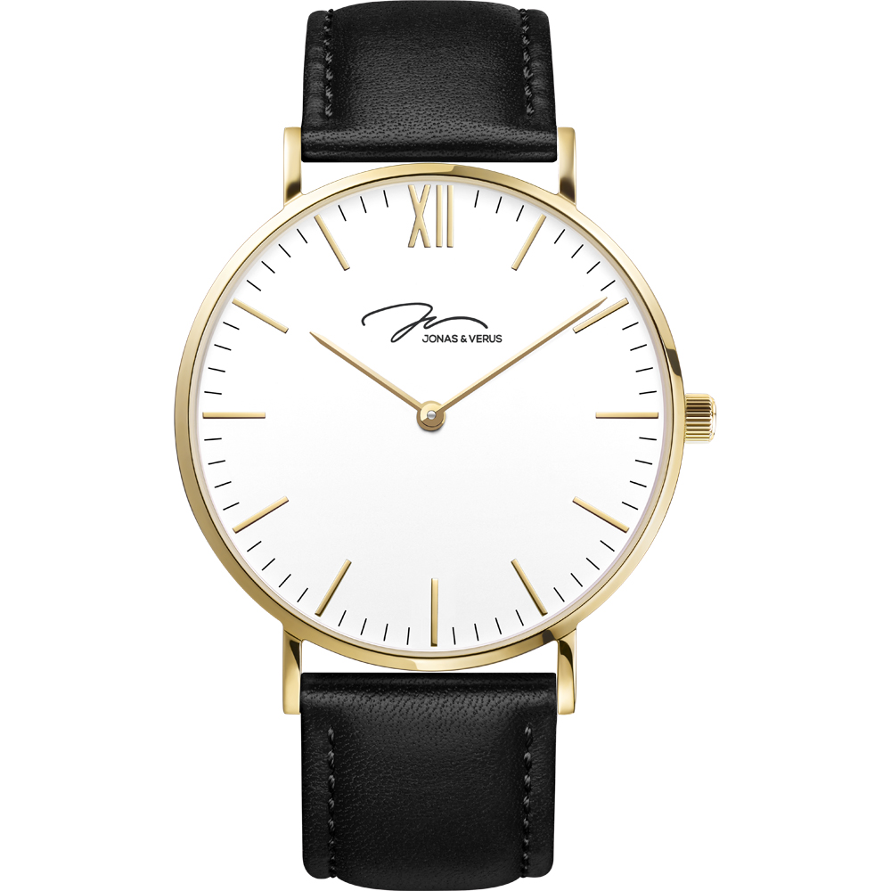 FOSSIL J&V -極簡糸列 金色經典黑款(Y01647-Q3.GGWLB)-黑色40mm