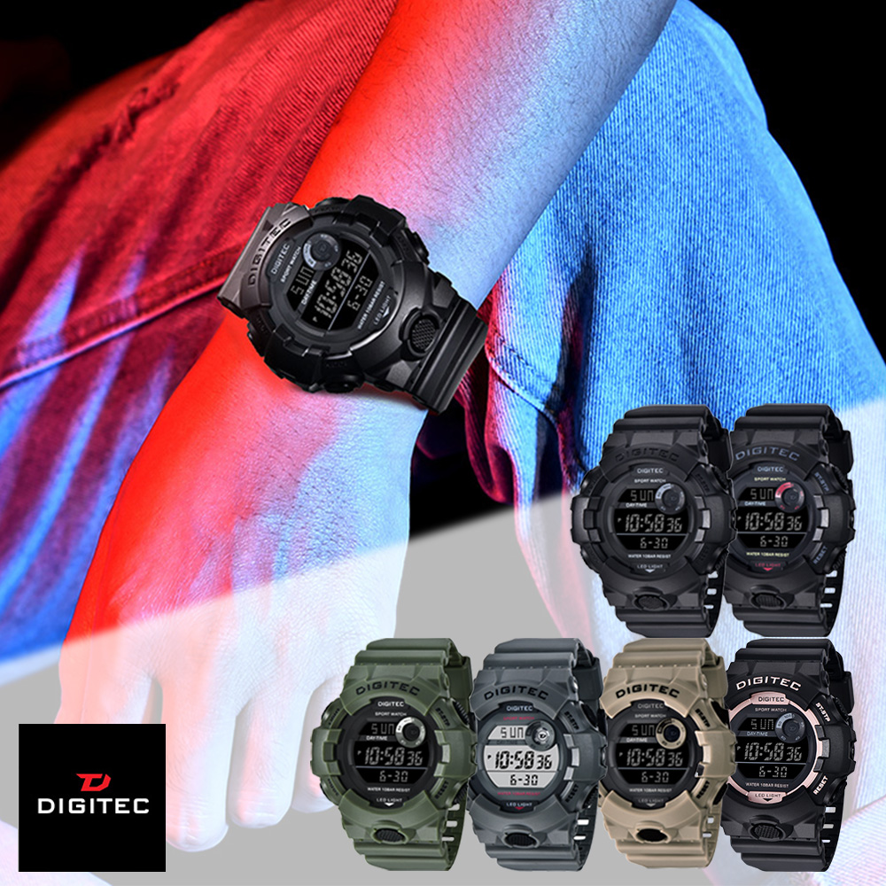 DIGITEC 數碼科技 DG-5112 時尚 運動風 大鏡面 個性 電子錶
