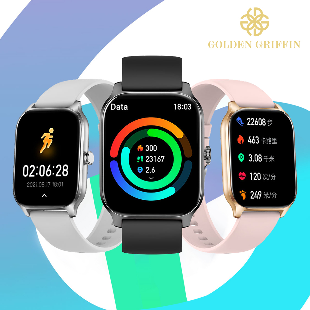Golden Griffin 金獅鷲Y9 智慧通話手錶多 健康音樂控制超長續航智能語音快拆錶帶