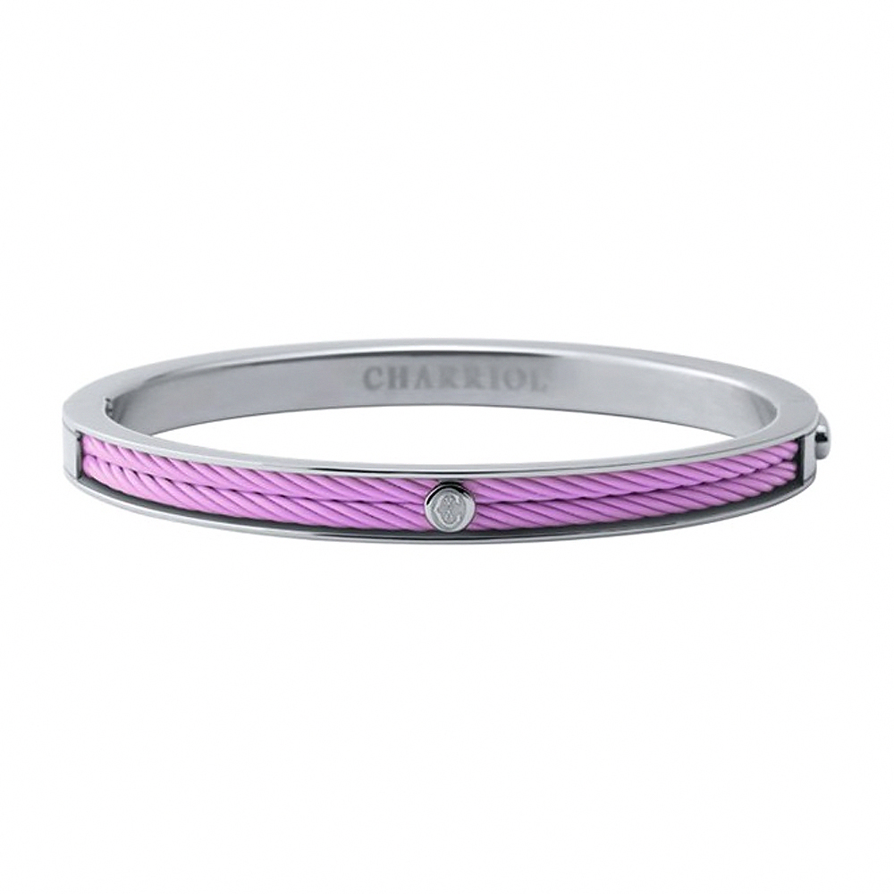 CHARRIOL 夏利豪 FOREVER COLORS SWEET LAVANDER 鋼索手環 04-P01-1139-7