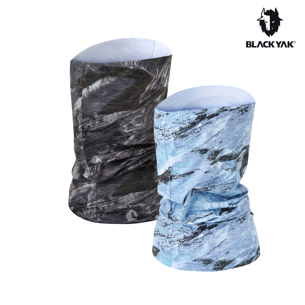 BLACKYAK ICE多功能涼感頭巾(藍色/深灰)-涼感 無接縫 頭巾 圍脖 脖圍 BYFB1NAL02