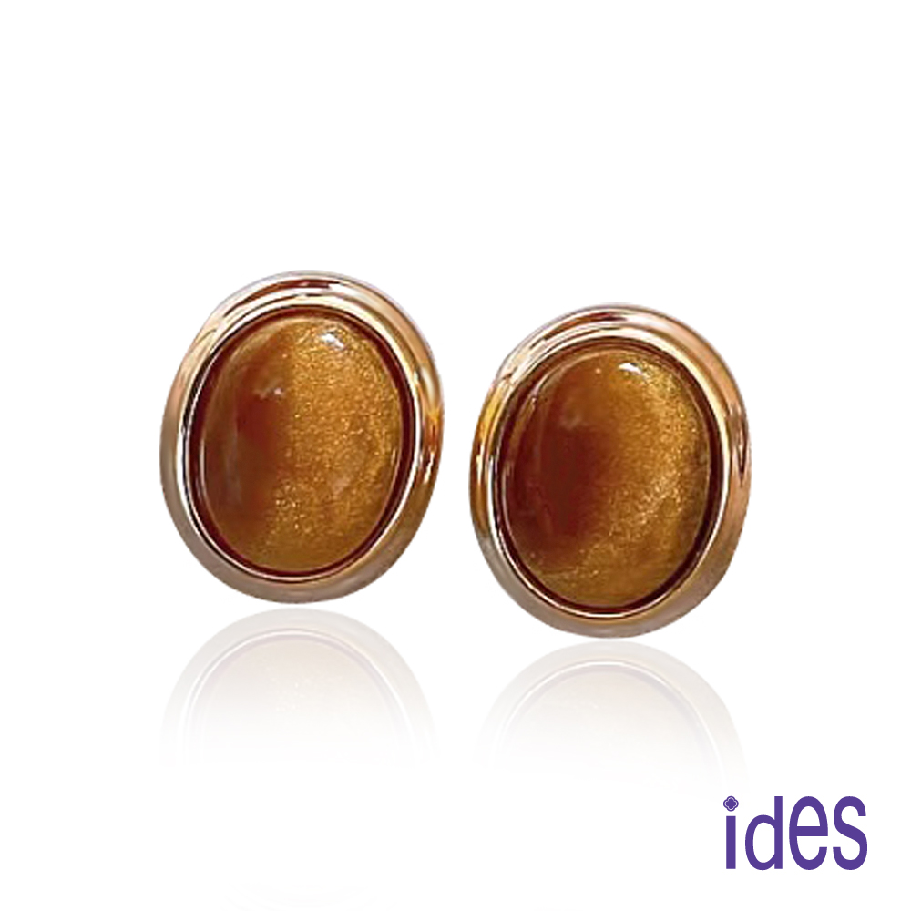 ides 愛蒂思 輕珠寶時尚設計都會系列耳環/復古金