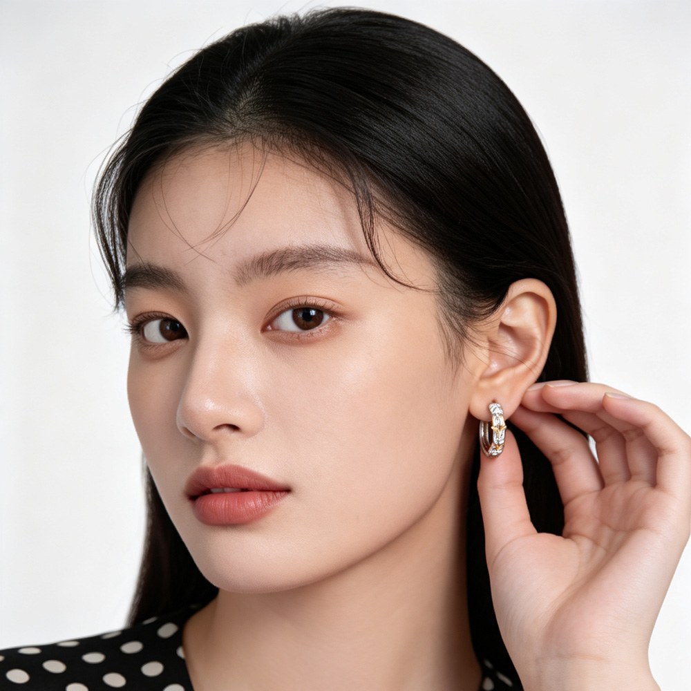 LEEHER 男生耳環 孤星耳環 送男友 歐美耳環 純銀耳夾 耳扣 街頭風耳環 862