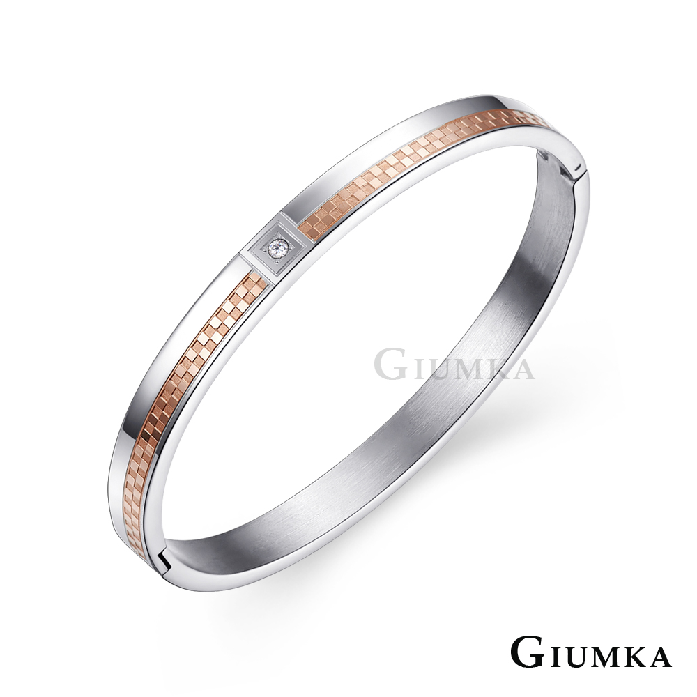 GIUMKA 快速出貨 真愛誓約白鋼手環 玫金細版 單個價格 MB04011-2F
