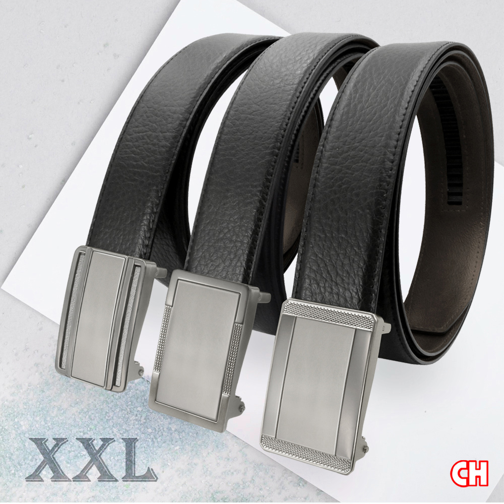 CH-BELT 銓丞皮帶 加長內穿式自動皮帶 XXL加大腰 男皮帶腰帶(多款-黑XXL)