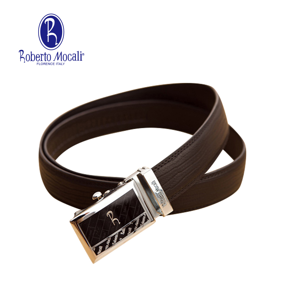 Roberto Mocali 諾貝兔 自動扣牛皮皮帶RM-7216BKF