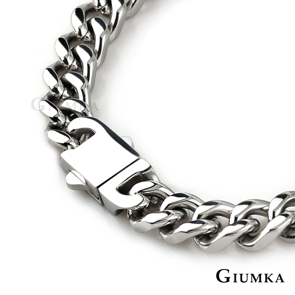 GIUMKA -手鍊-古巴鍊-純鋼低敏-粗曠風