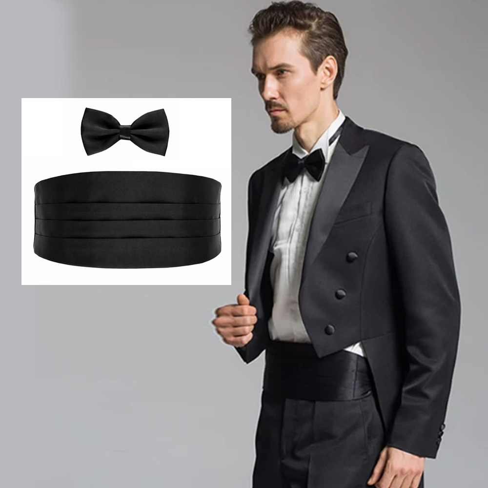 Laifu 拉福 新郎結婚男腰帶腰封領結糾糾(腰封+領結)（其他規格）