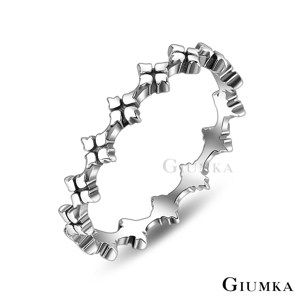 GIUMKA 戒指純銀防小人尾戒菱形