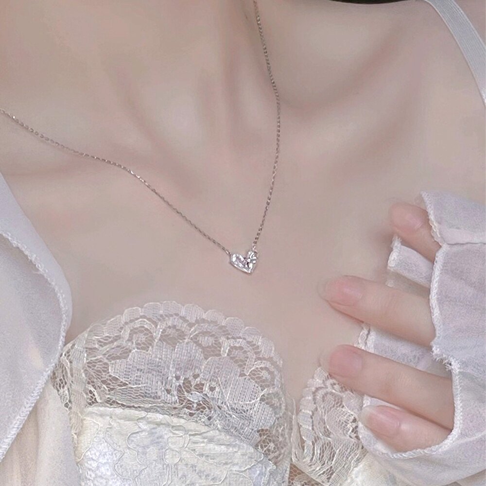 MoonDy 項鍊 女生項鍊 925 純銀項鍊 項鍊女 簡約ins風 通體純銀 鎖骨鍊 吊墜 吊飾 336