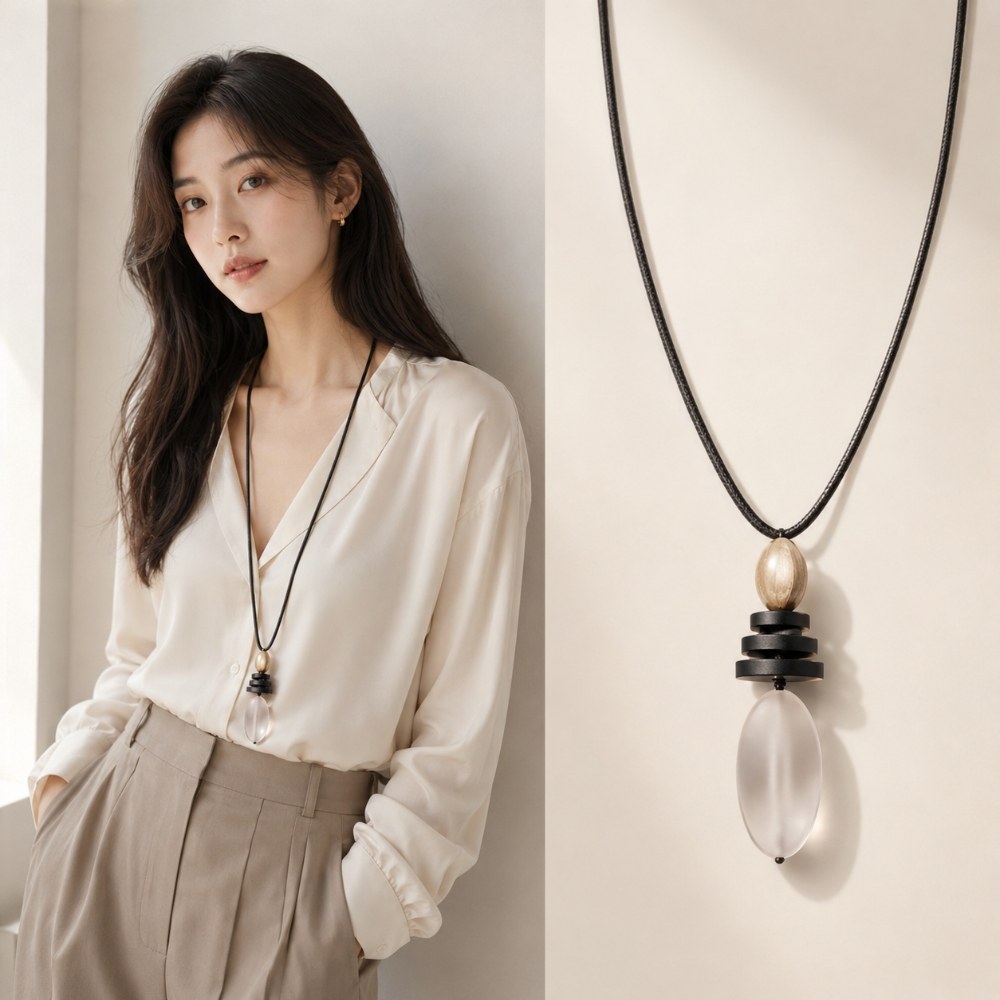 MoonDy 毛衣鍊 項鍊 小眾設計項鍊 造型項鍊 幾何項鍊 不規則項鍊 簡約 881