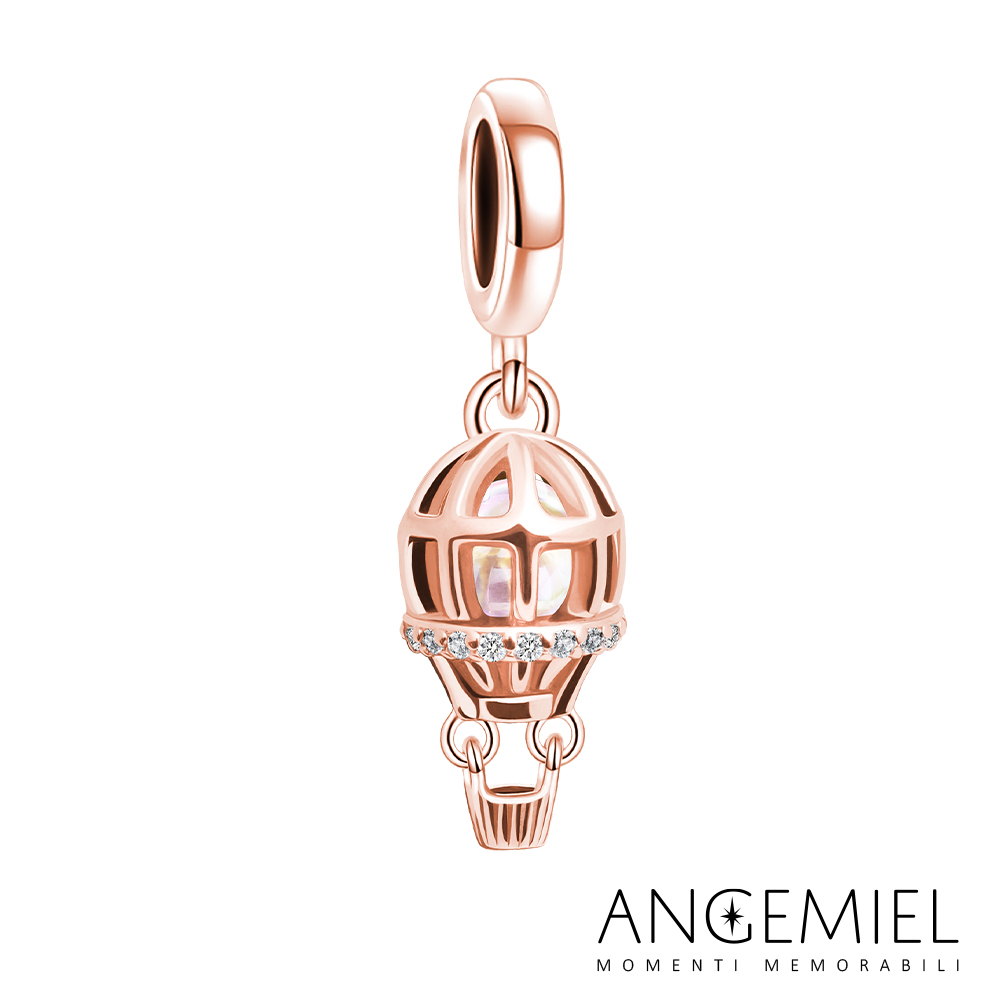 Angemiel 安婕米 義大利 925純銀珠飾 熱氣球心飛揚 吊飾