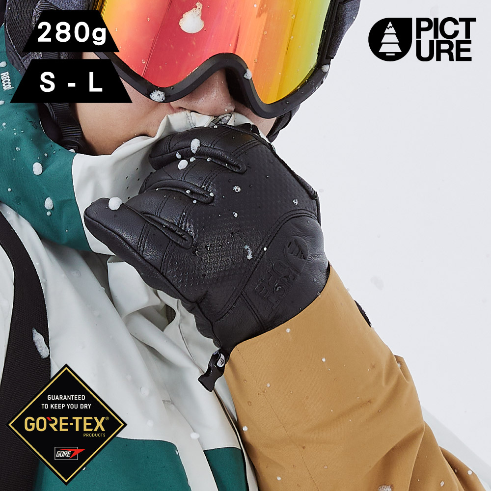 PICTURE GTX 男防水滑雪手套【黑色】Glenworth Gloves GT0169/(S - L)