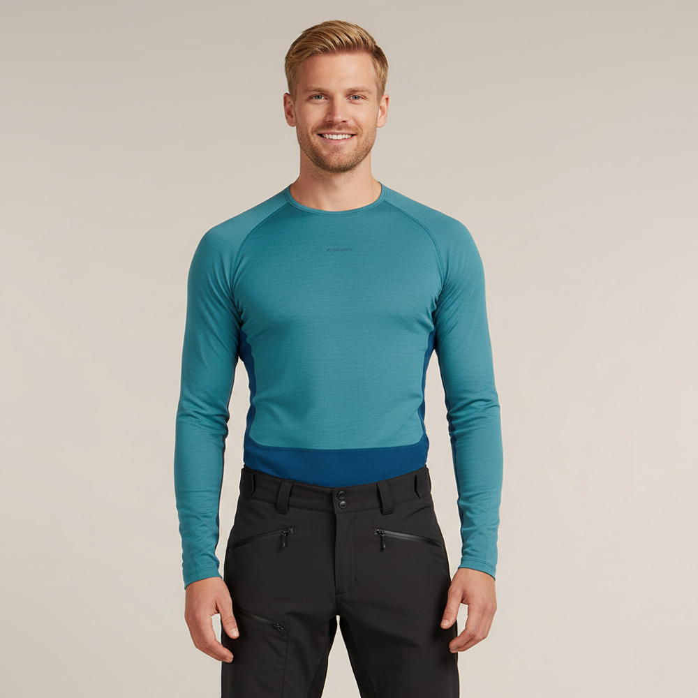 icebreaker 男 ZoneKnit 網眼透氣圓領長袖上衣-200