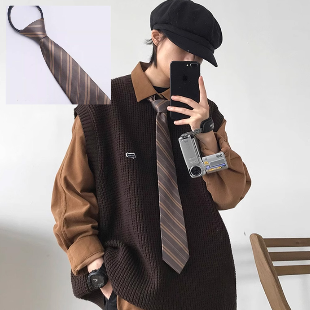 u.蓋勒領帶7cm領帶條紋拉鍊領帶