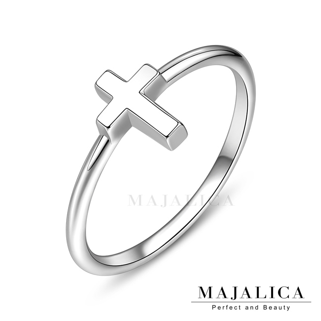 Majalica 925純銀戒指尾戒 指尖舞動系列 十字戒指 甜美淑女款 防小人 三色任選 單個價格 PR21005